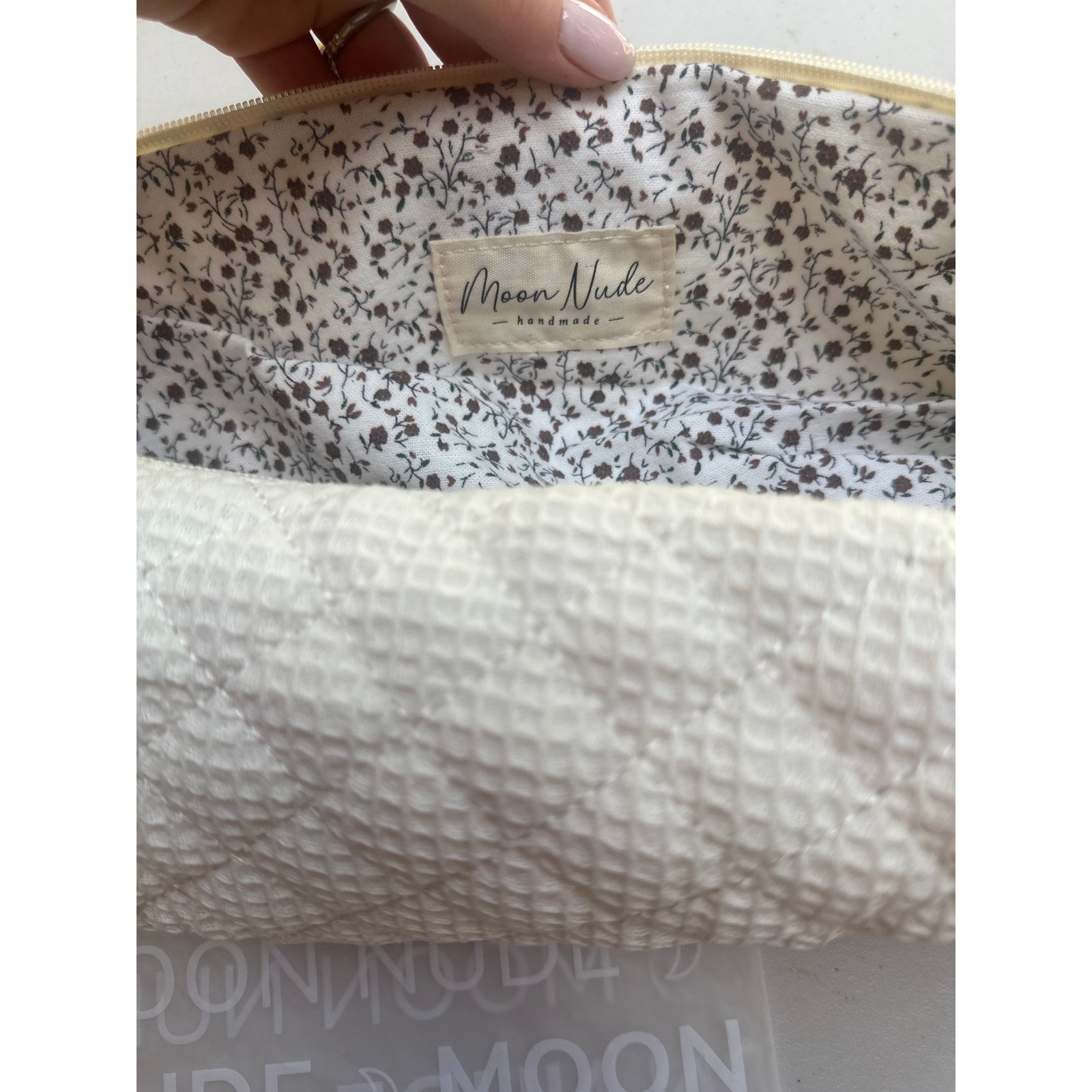 Moon Nude Cream Hair Tool Bag Nwt — image 6 of 6